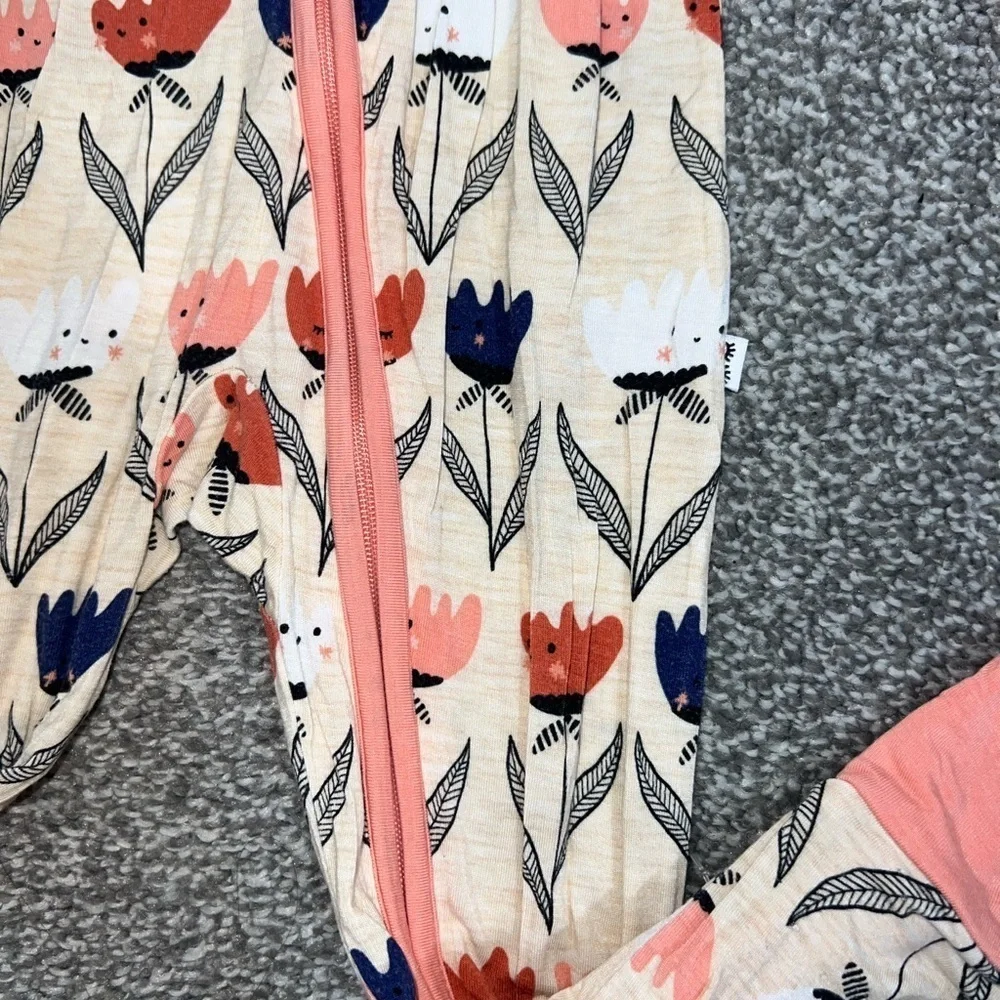Little sleepies Floral Print Kids Onesie